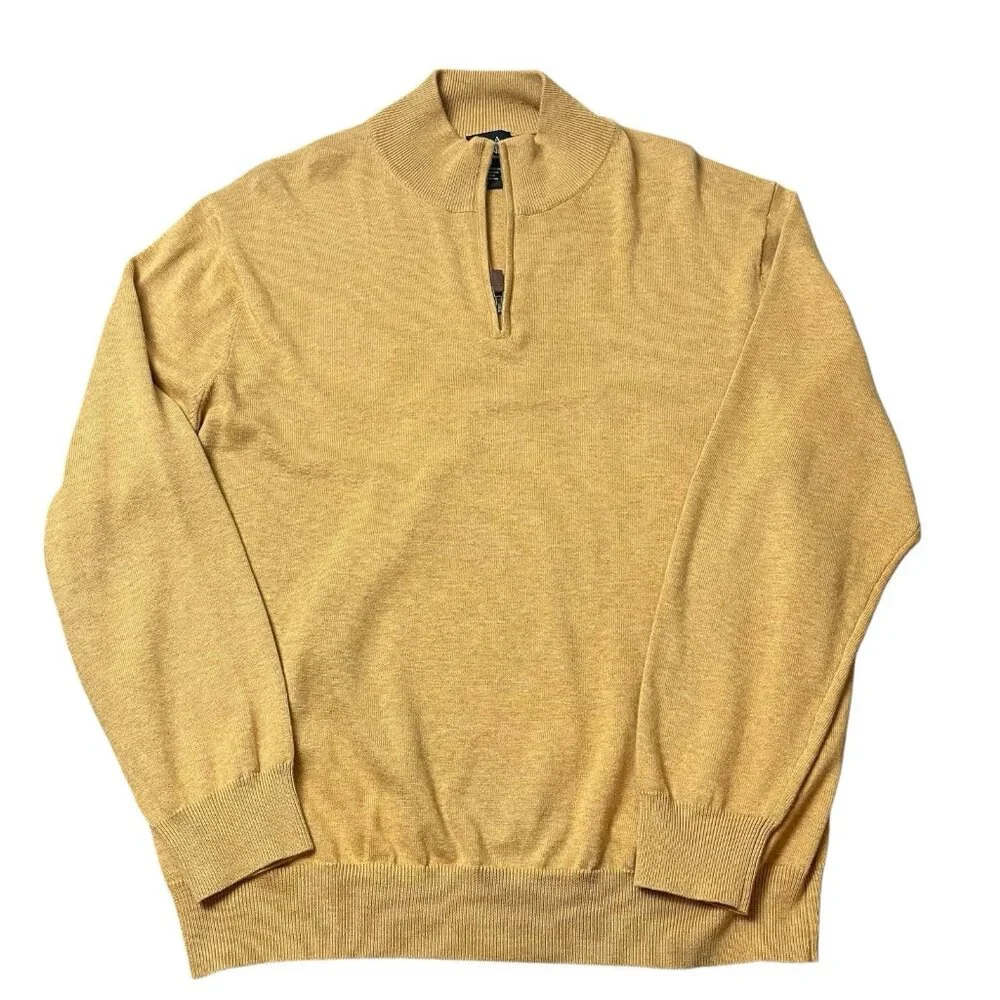 Jos A Bank Signature Collection 1/4‎ Zip Sweater Pullover Pima Cotton XL